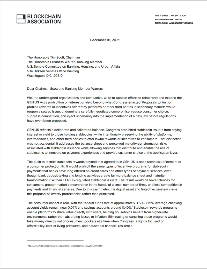 Banks, United States, Stablecoin, Genius Act, Yields