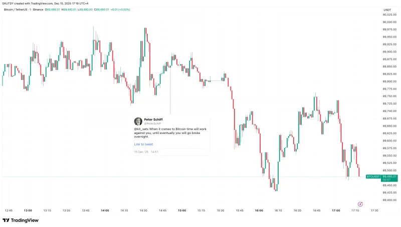 彼得·希夫再发警告：比特币跌破89000美元，金银持续上涨