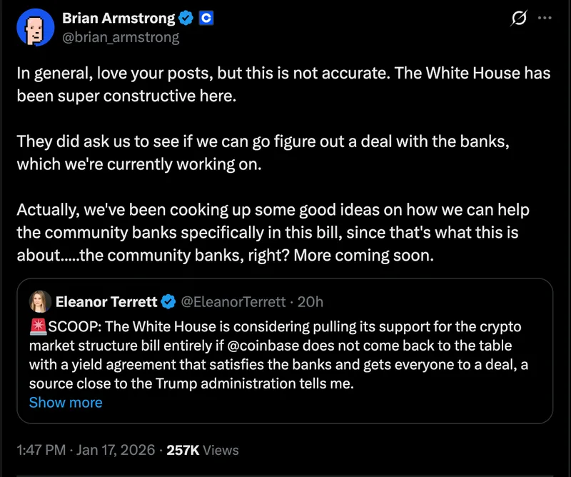 Coinbase, Congress, Senate, Brian Armstrong, US Government, United States