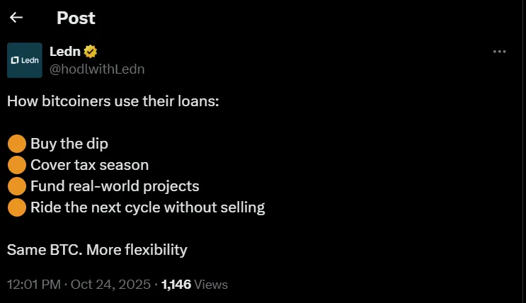 Ledn比特币抵押贷款年发放额突破10亿美元创纪录