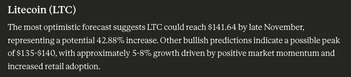 claude ai predicts ltc