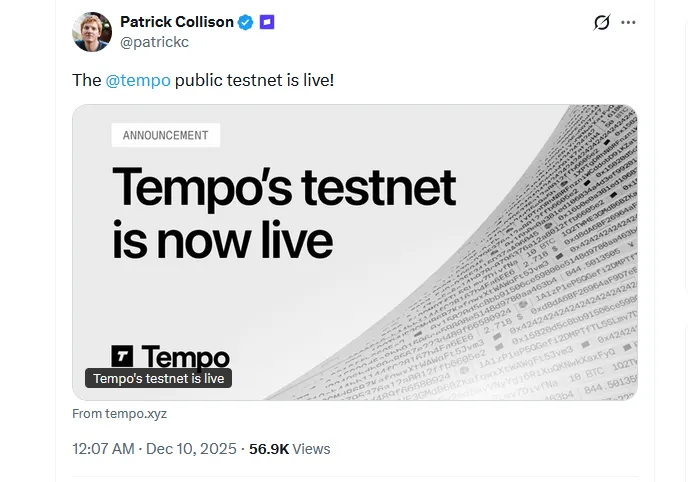 Stripe与Paradigm联合推出Tempo稳定币测试网