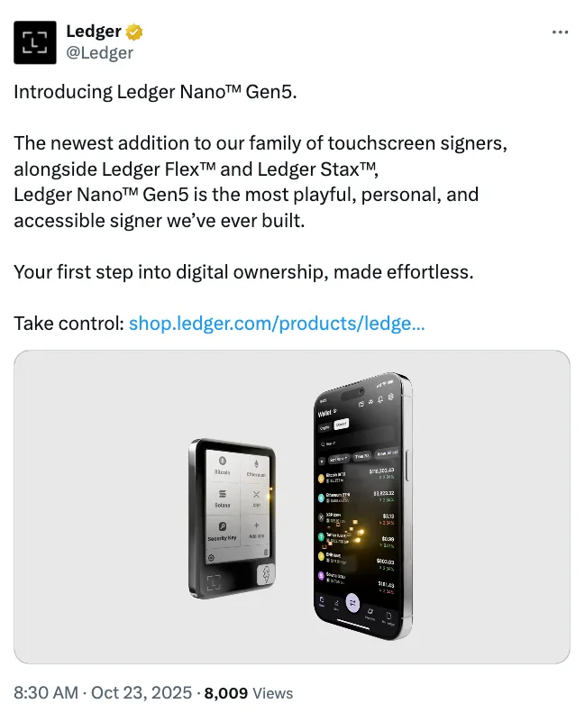 Ledger和Trezor推出新款硬件钱包，增强用户自托管体验