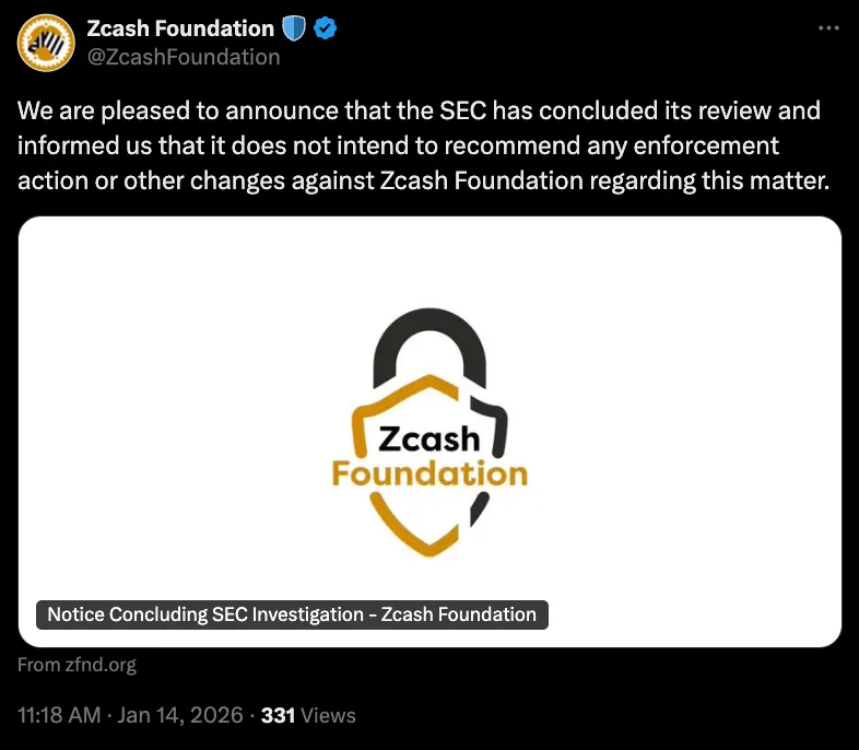 Security, Privacy, SEC, United States, Zcash